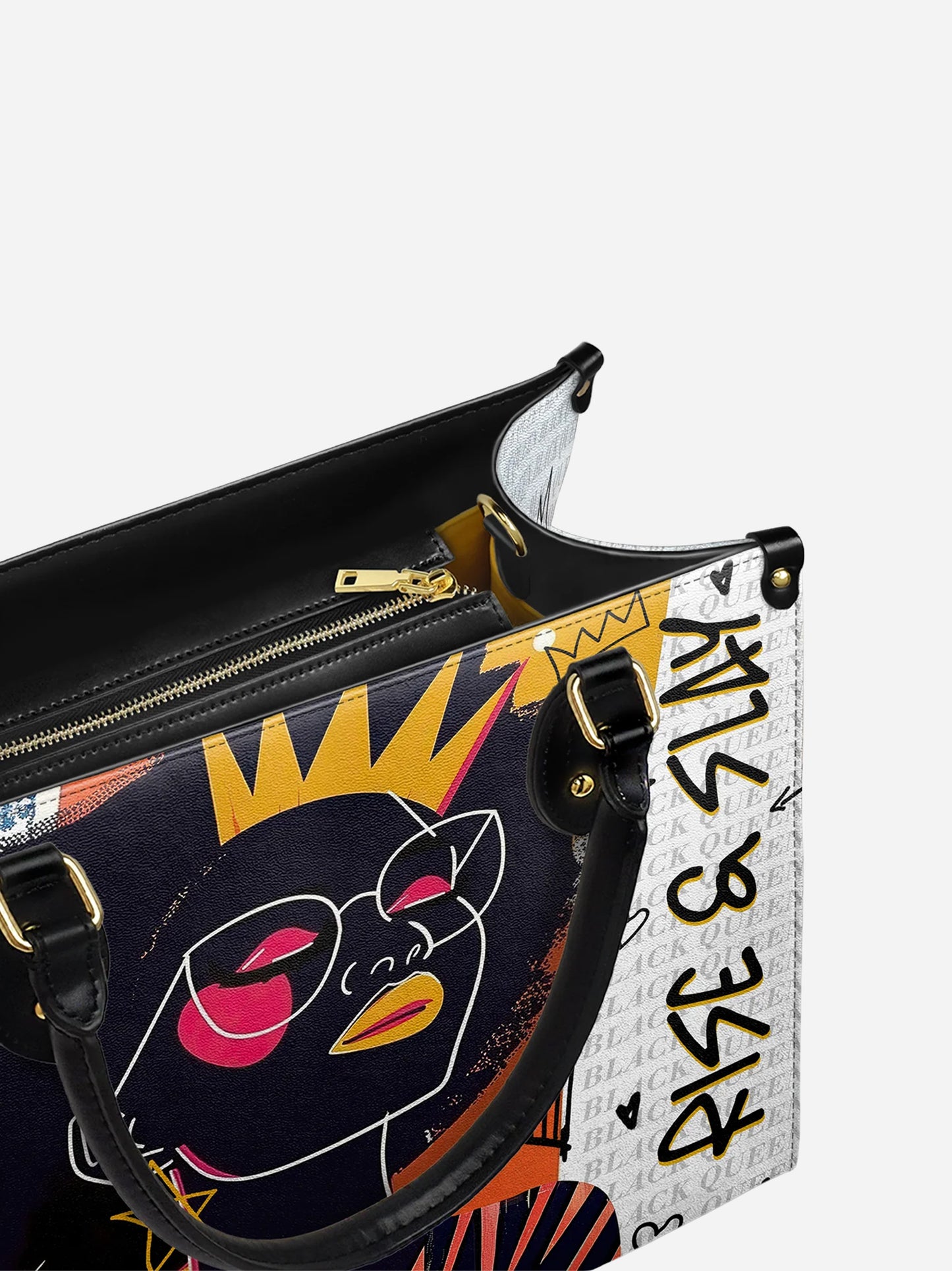 Melaniva Crowned Muse Satchel White Leather HandBag Deal (FREE WALLET)