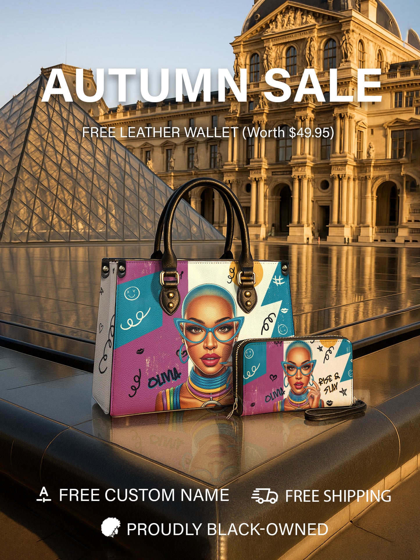 Melaniva Rise & Pop Leather Handbag Deal (FREE WALLET)