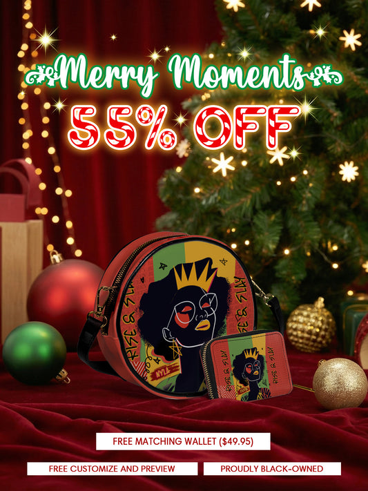 Melaniva Crowned Muse Red Leather Circle Crossbag Deal