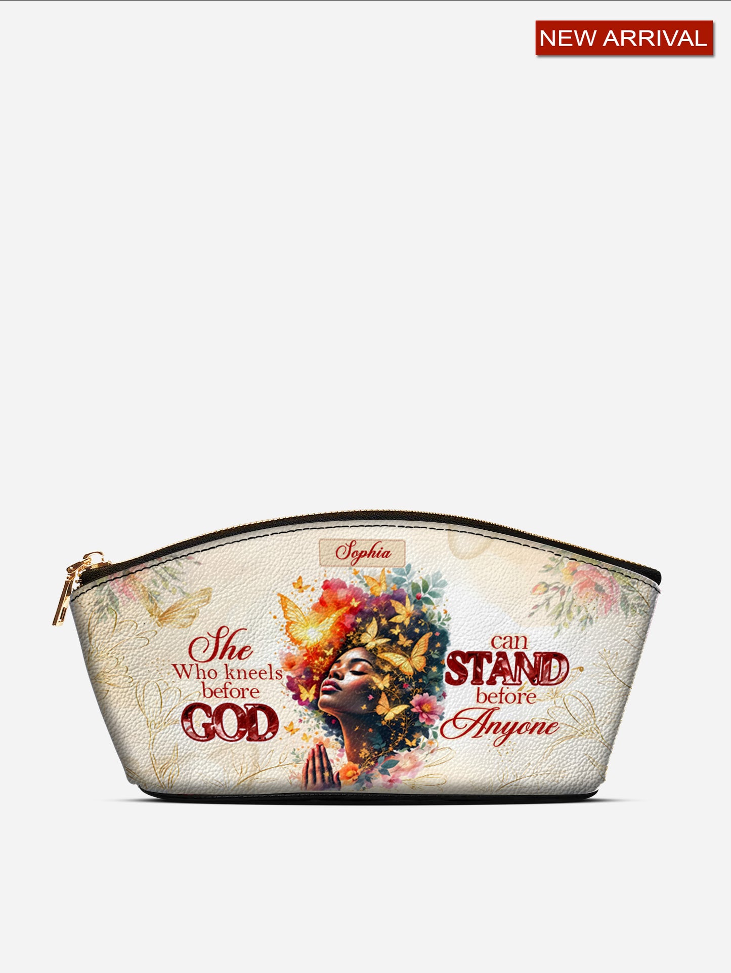 Melaniva Power of Prayer Leather Eclipse Makeup Bag