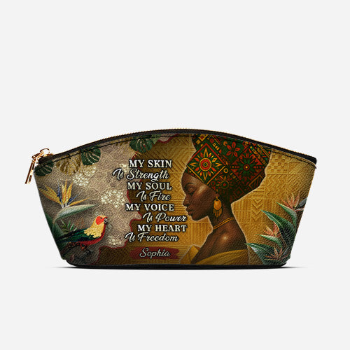 Melaniva Tropical Spirit Leather Eclipse Makeup Bag