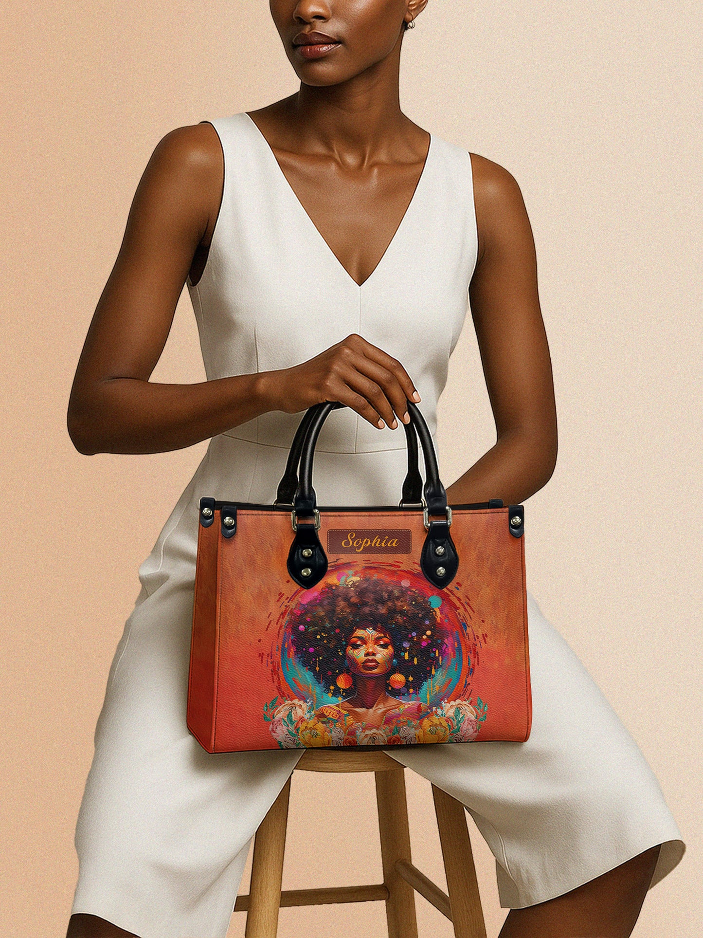 Melaniva Black Power Leather Handbag Deal