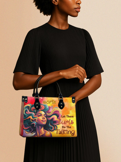 Melaniva Colorful Rainbow Leather Handbag