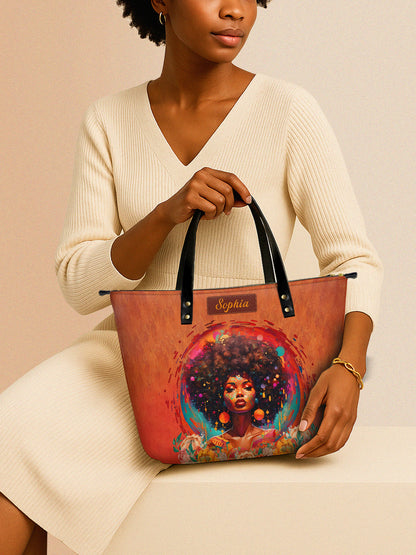 Melaniva Black Power Leather Tote Bag Deal