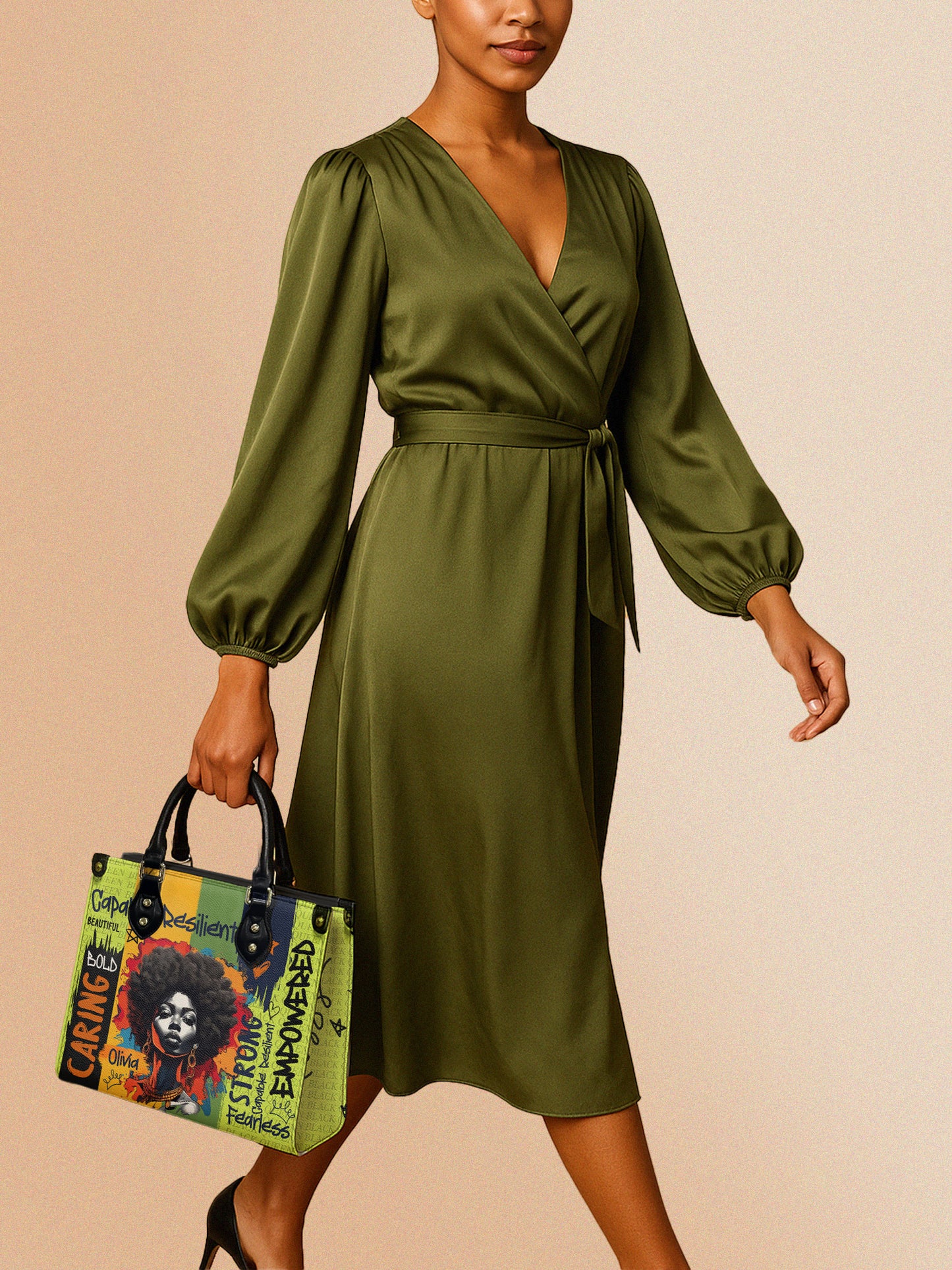 Melaniva Empowered Essence Lemon Lime Leather Handbag Deal