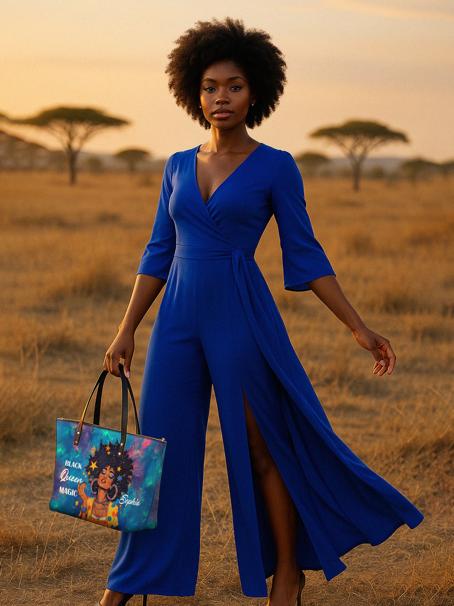 Melaniva Star Blue Sky Leather Tote Bag Deal