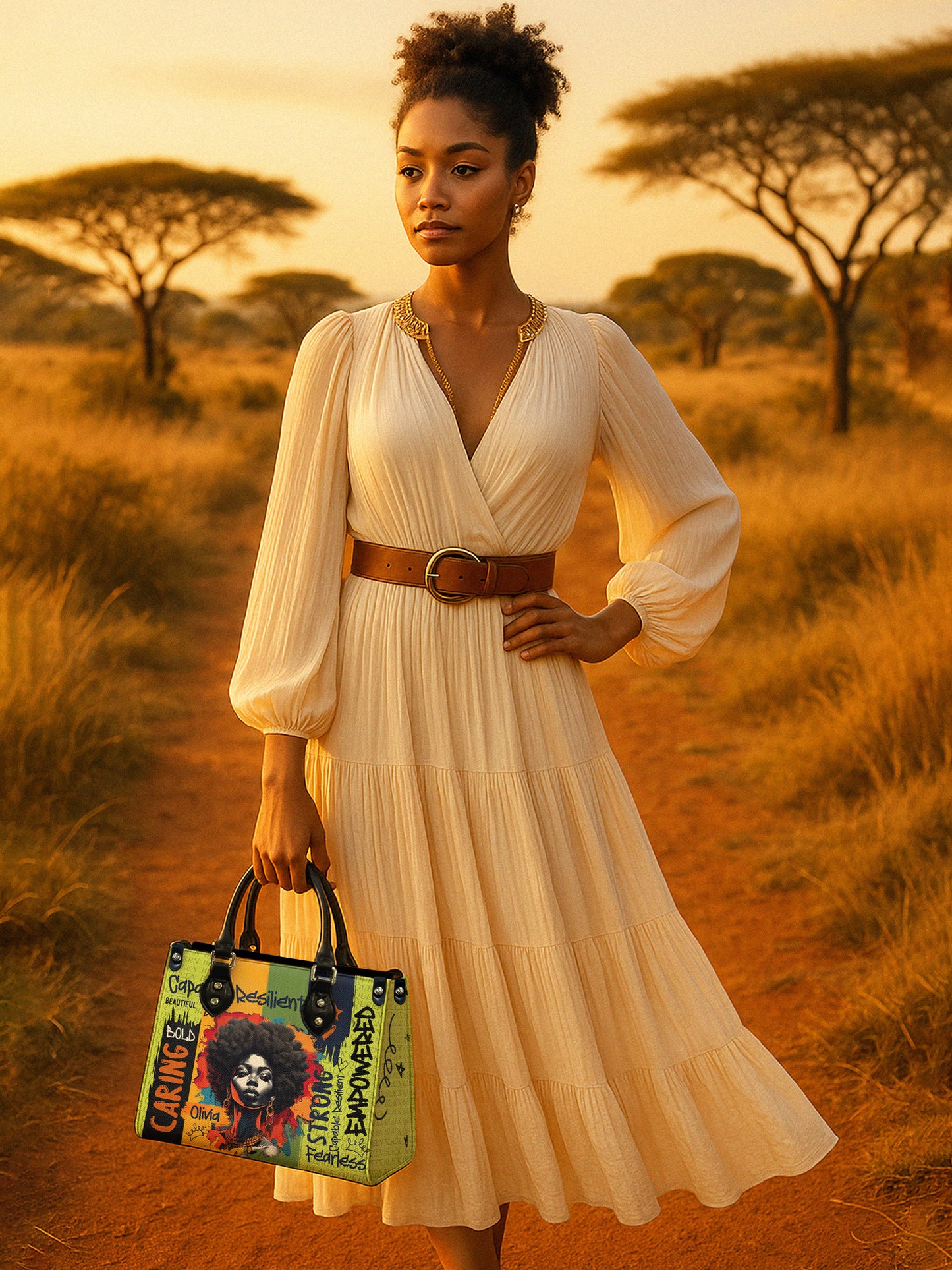 Melaniva Empowered Essence Lemon Lime Leather Handbag Deal