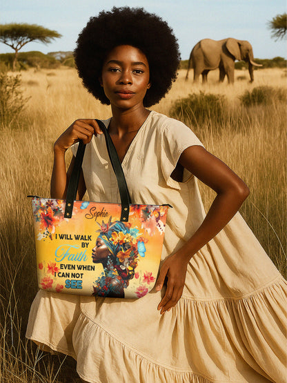 Melaniva Sunrise Faith Leather Tote Bag Deal (FREE WALLET)