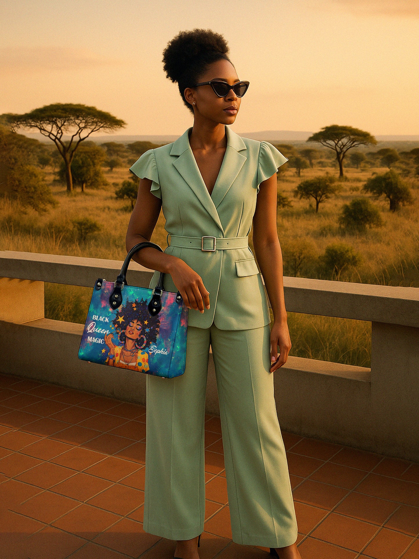 Melaniva Star Blue Sky Leather Handbag Deal