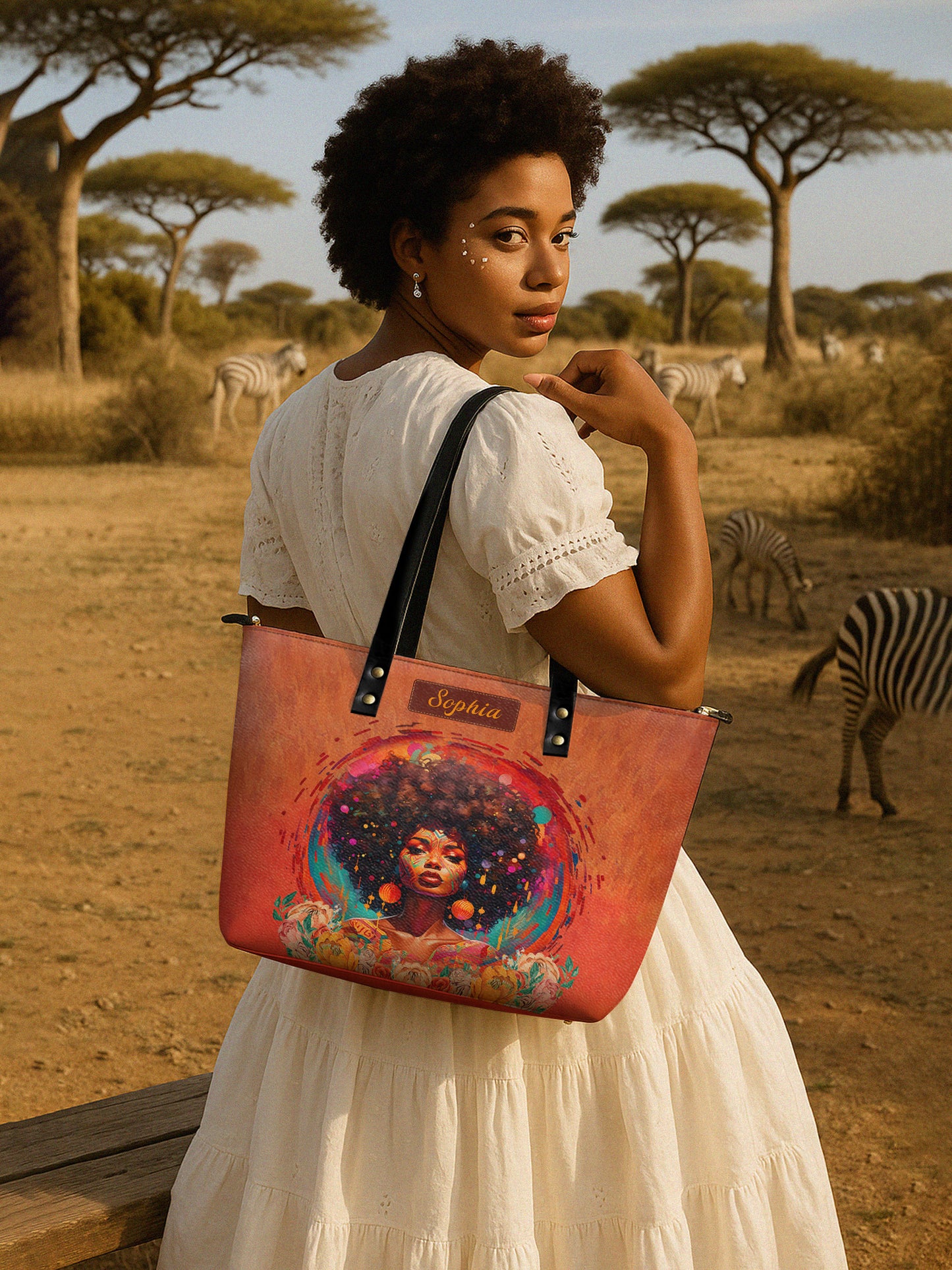 Melaniva Black Power Leather Tote Bag Deal