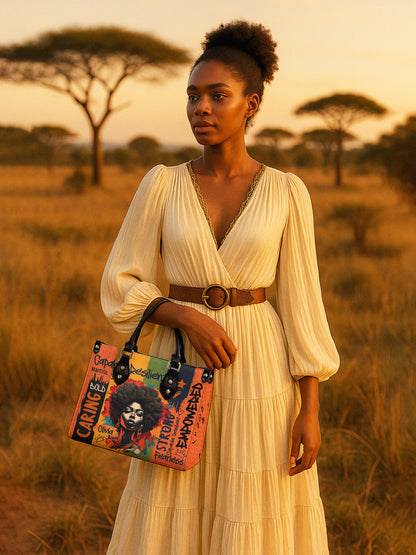 Melaniva Empowered Essence Orange Leather Handbag Deal