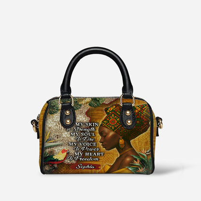 Melaniva Tropical Spirit Leather Mini Satchel