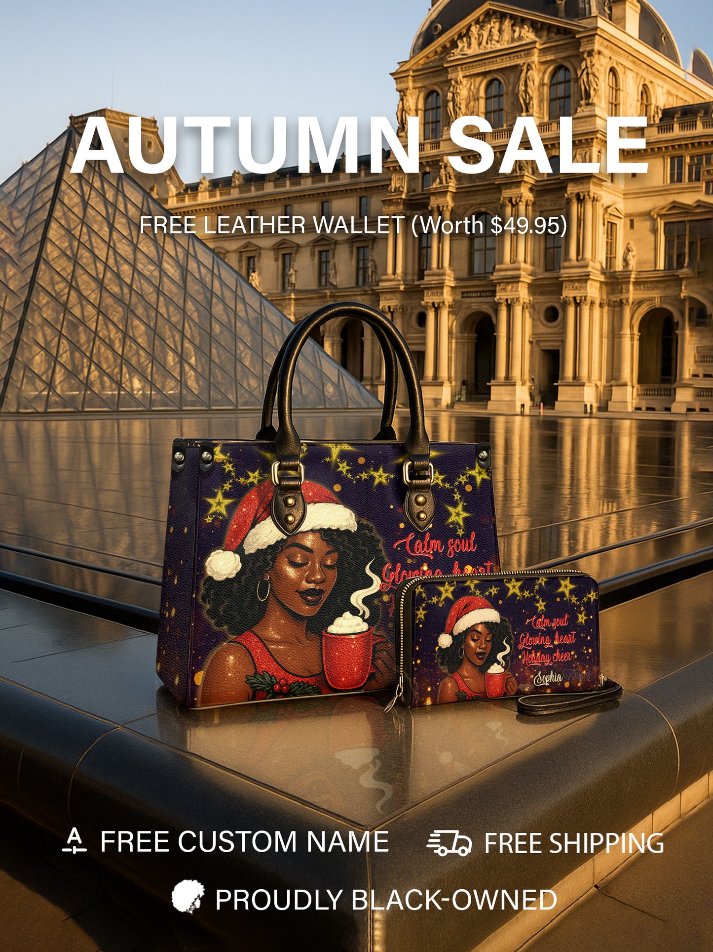 Melaniva Peaceful Christmas Leather Handbag Deal - Melaniva