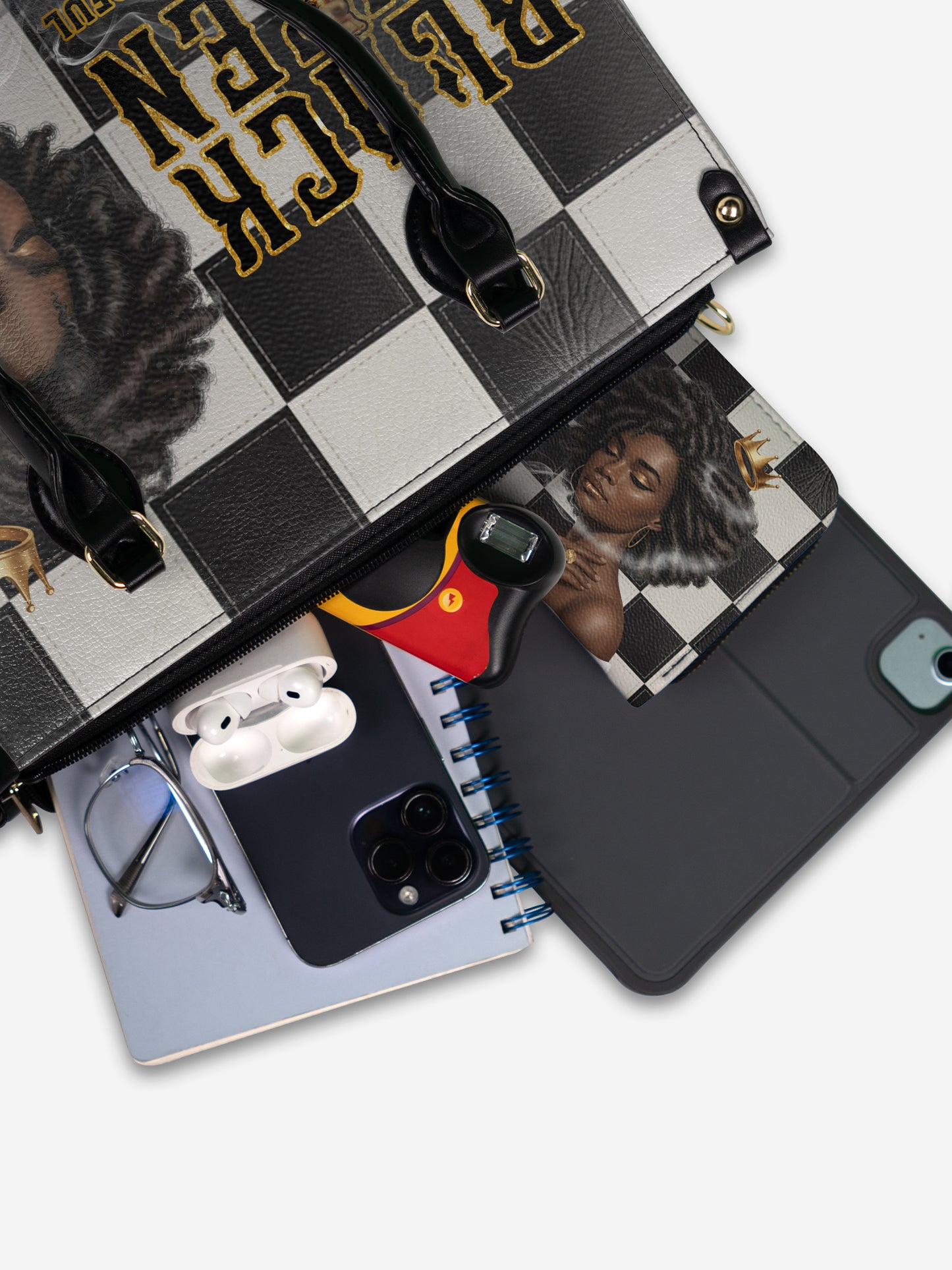 Melaniva “Black Queen Royal Elegance” Leather Handbag Deal