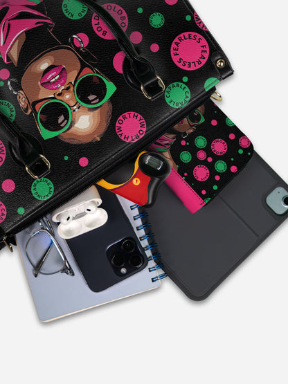 Melaniva "Fearless Beauty Rising" Leather Handbag Deal