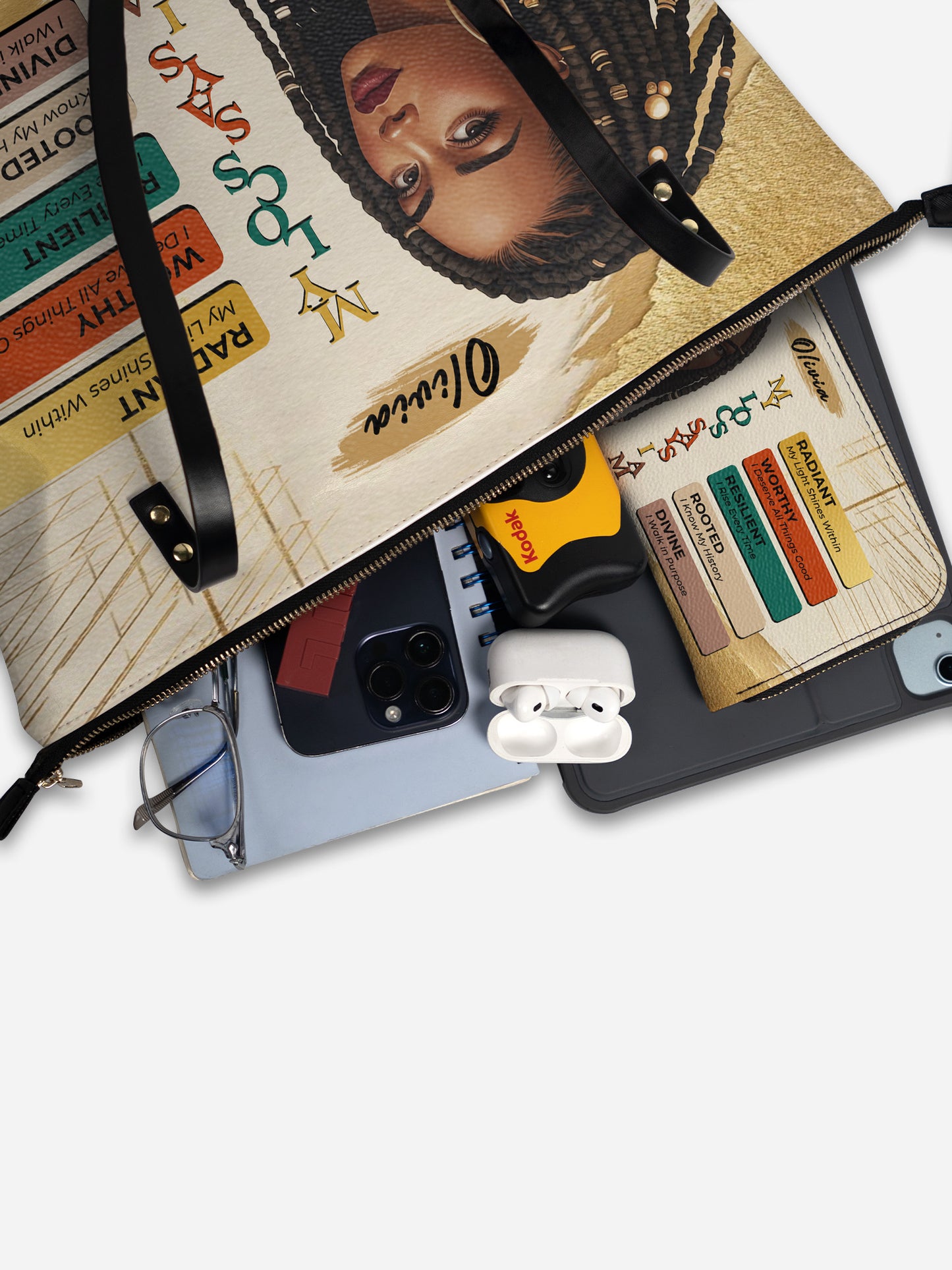 Melaniva “The Power of I Am” Leather Totebag Deal