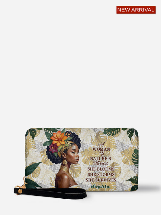 Melaniva Eternal Blossom Leather Wallet