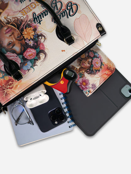 Melaniva “Fearless Beauty Floral” Leather Handbag Deal - Melaniva