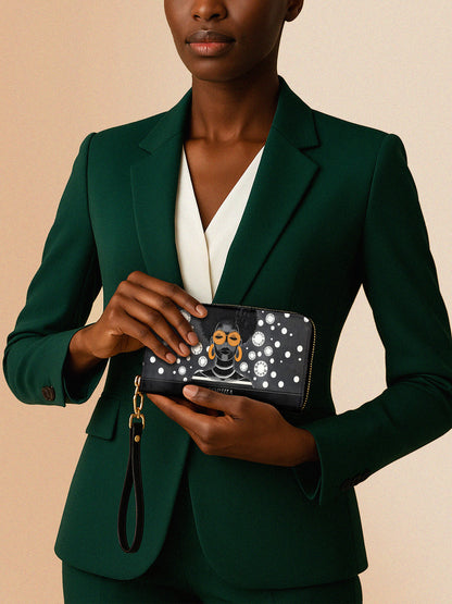 Melaniva Circle of Strength Leather Long Wallet (ONLY $5.99)