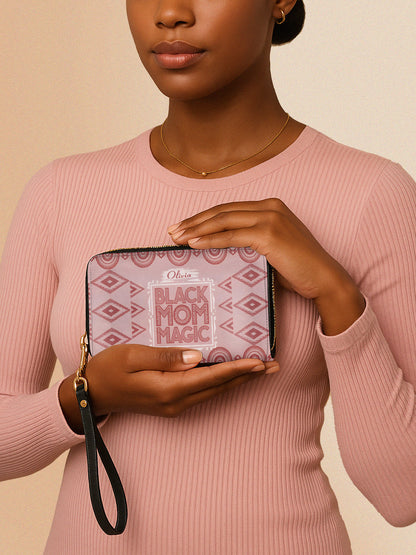 Melaniva Dope Mom Pink Leather Wallet
