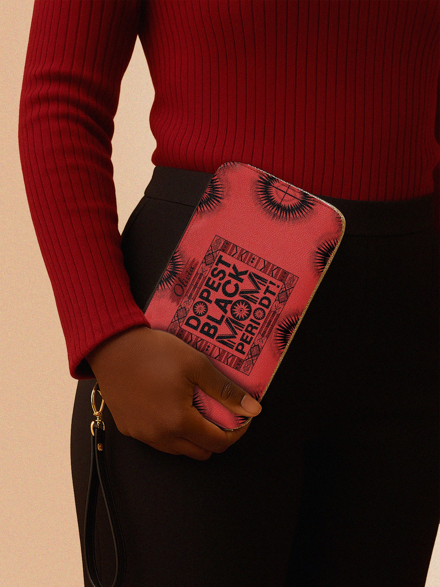 Melaniva Dope Mom Red Leather Wallet