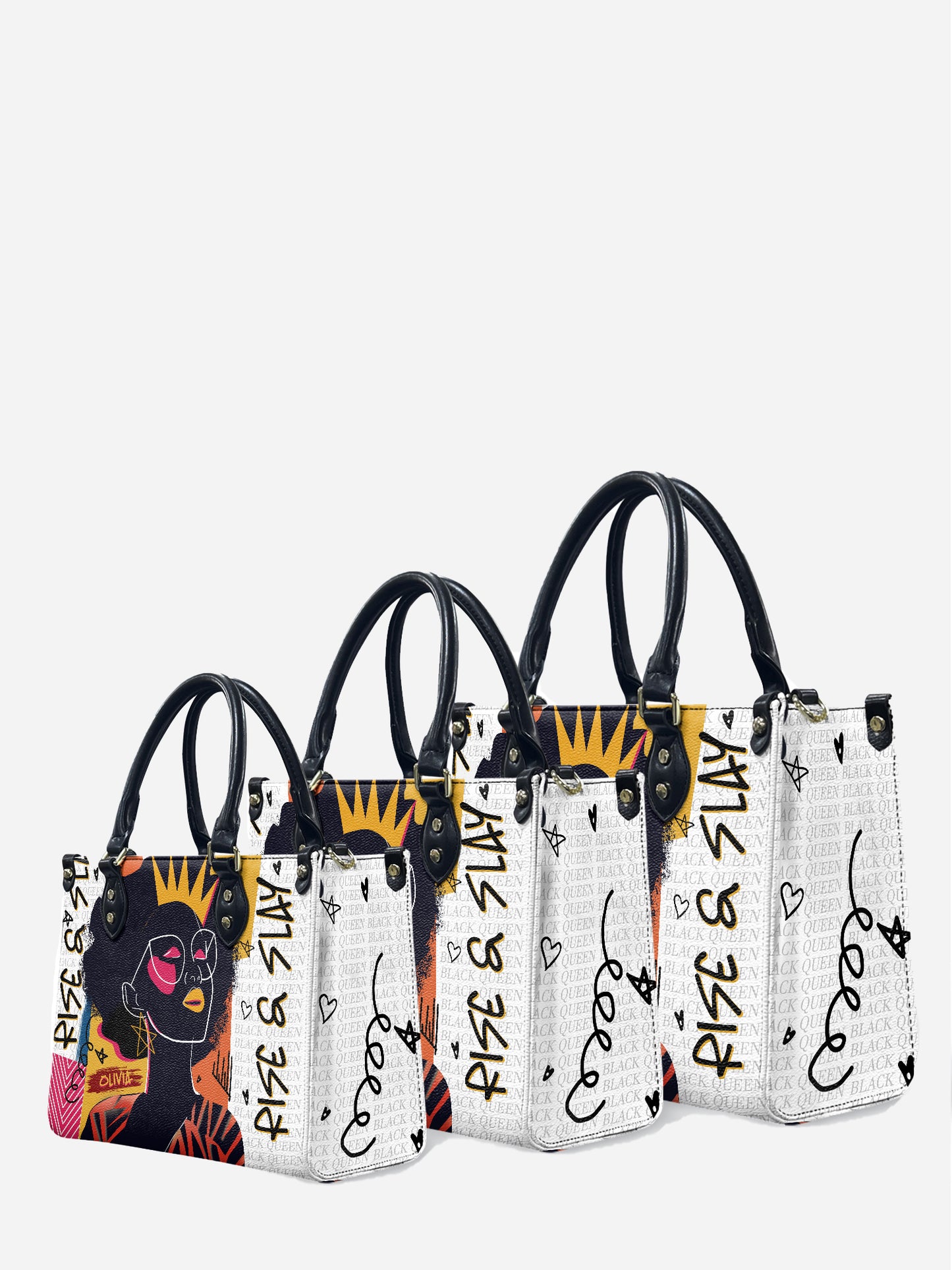 Melaniva Crowned Muse Satchel White Leather HandBag Deal (FREE WALLET)