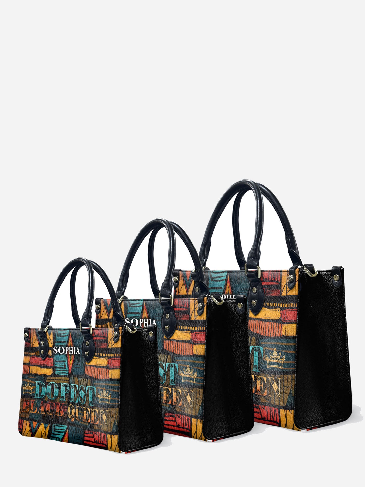 Melaniva Dopest Black Queen Leather Handbag Deal (FREE WALLET)