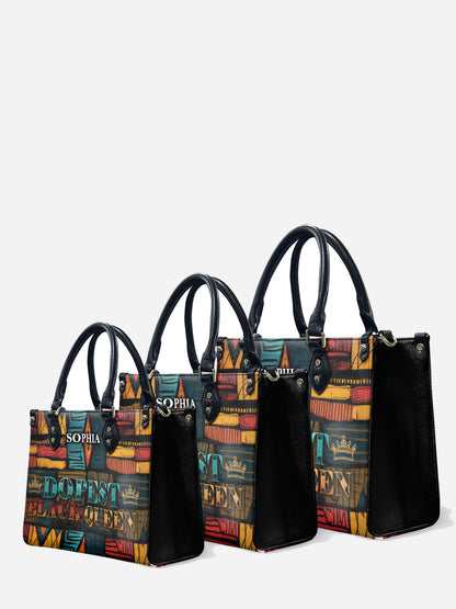 Melaniva Dopest Black Queen Leather Handbag Deal (FREE WALLET)